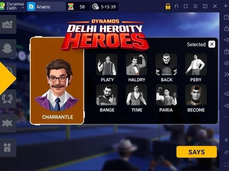 Dynamos Delhi Heroes Character Selection Screen